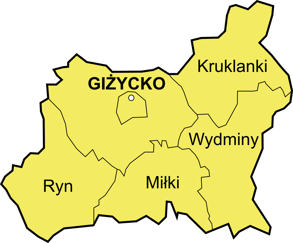 Mapa powiatu giżyckiego