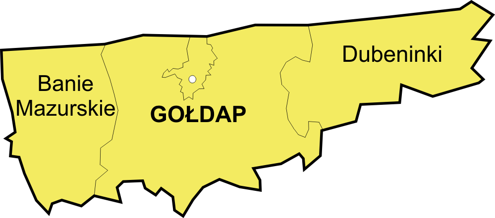 Mapa powiatu gołdapskiego