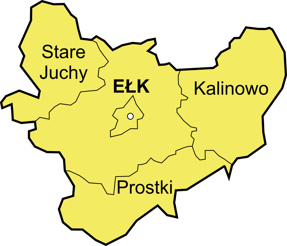 Mapa powiatu ełckiego
